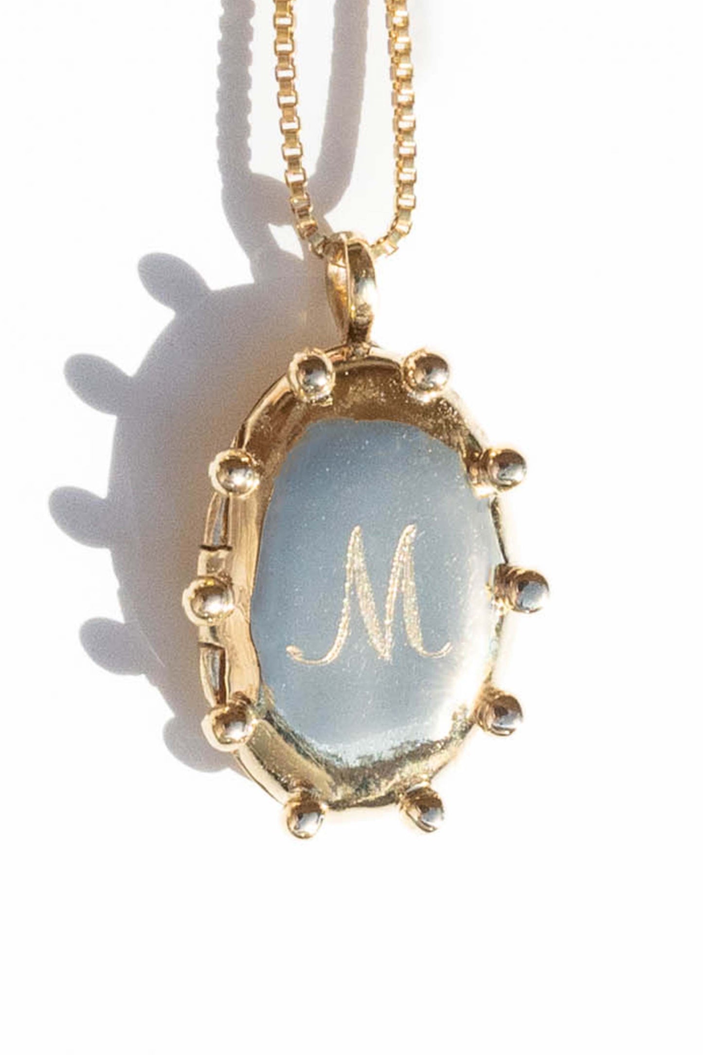 Preorder: THE SUN locket with initial (Final Sale)